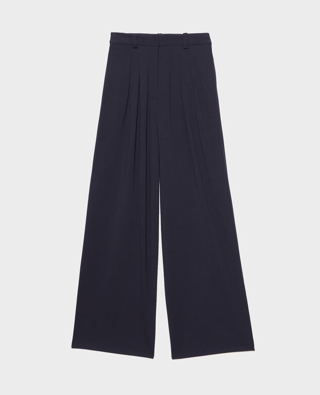 YVONNE - Pantalón ancho con pinzas 7012c 69 navy