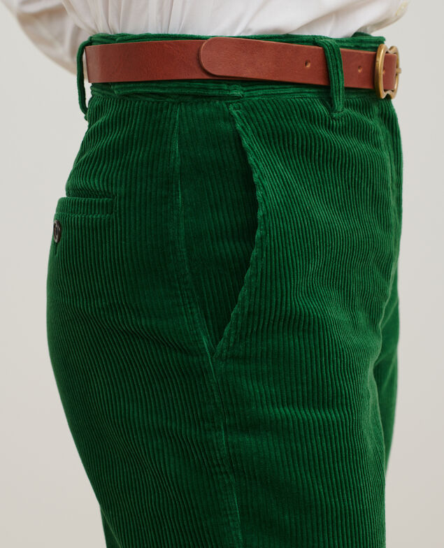 BLANDINE - Pantalón recto de pana A554 green 2wpa037c01
