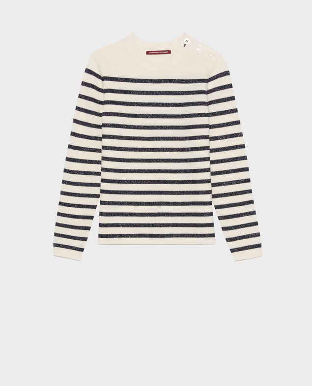 MADDY - Jersey marinero de lana merina Stp jt navy lx