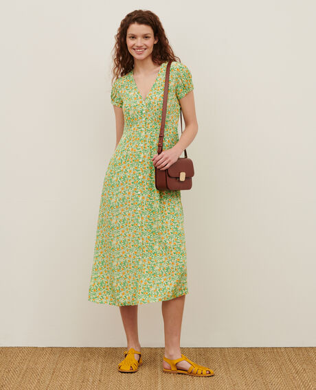 LUDIVINE - Vestido largo fluido 0420 zest yellow 3sdr167v02