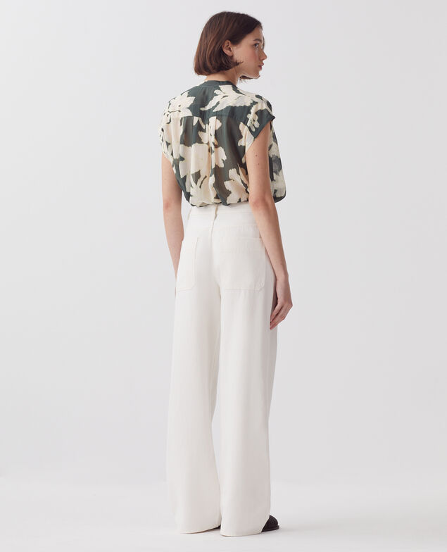 BLANDINE - Pantalón recto H003 white