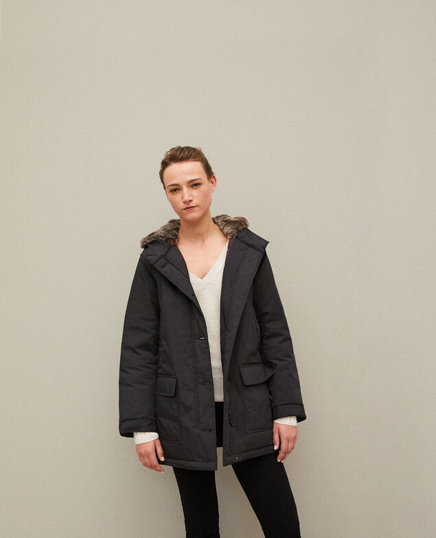 Parka con capucha Noir