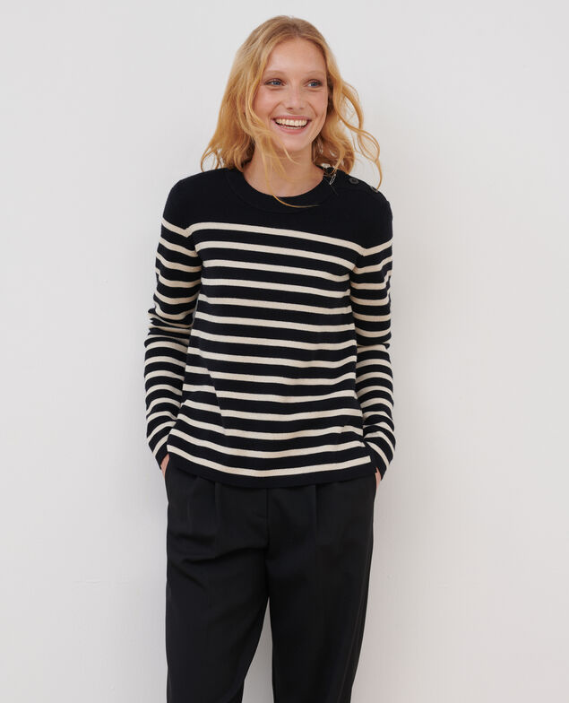 MADDY - Jersey marinero de lana merina 8824 09 black