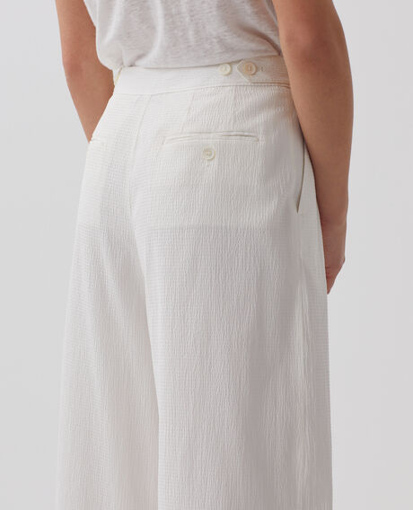 YVONNE - Pantalón amplio de algodón 8885 00 white 3spa290c10
