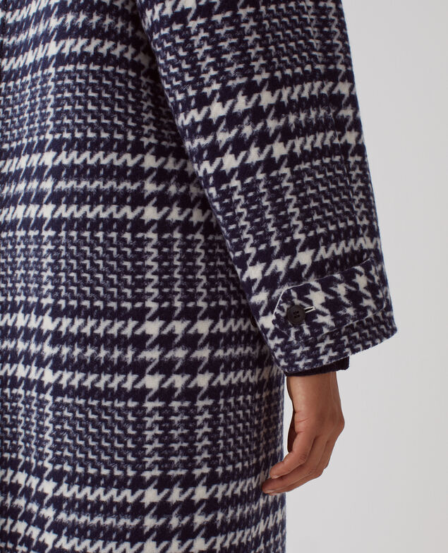 Abrigo largo I681 houndstooth ble