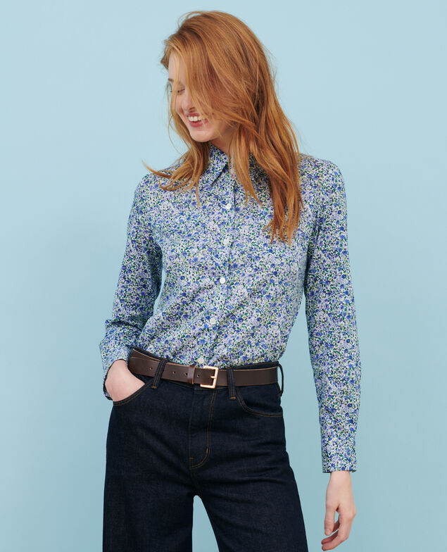 Camisa de algodón 92 print blue
