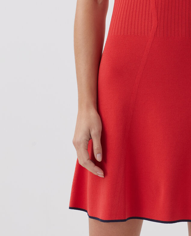 Vestido corto de punto J240 paprika orange