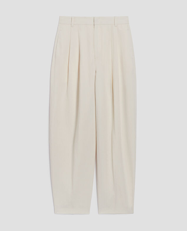 Pantalón con pinzas J314 beige