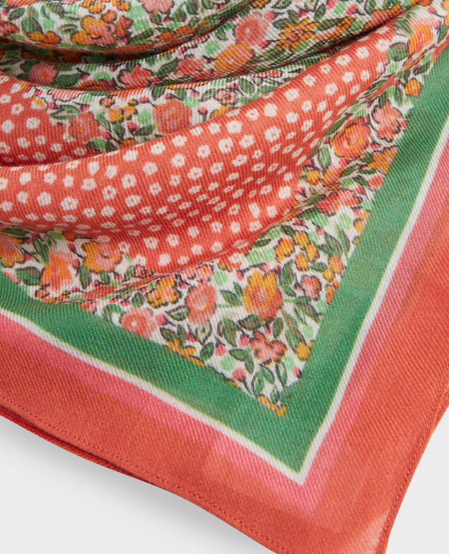 Fular de algodón 92 print red