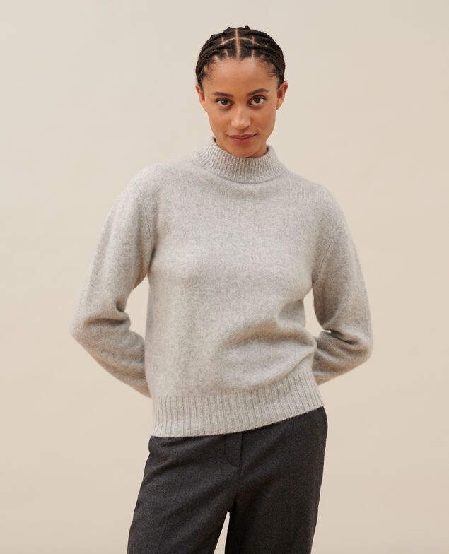 Jersey de cachemir con cuello alto