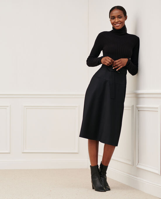 Falda cruzada de lana 4216 BLACK_BEAUTY