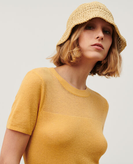 Top de manga corta 0460 ochre yellow 3sju147l02