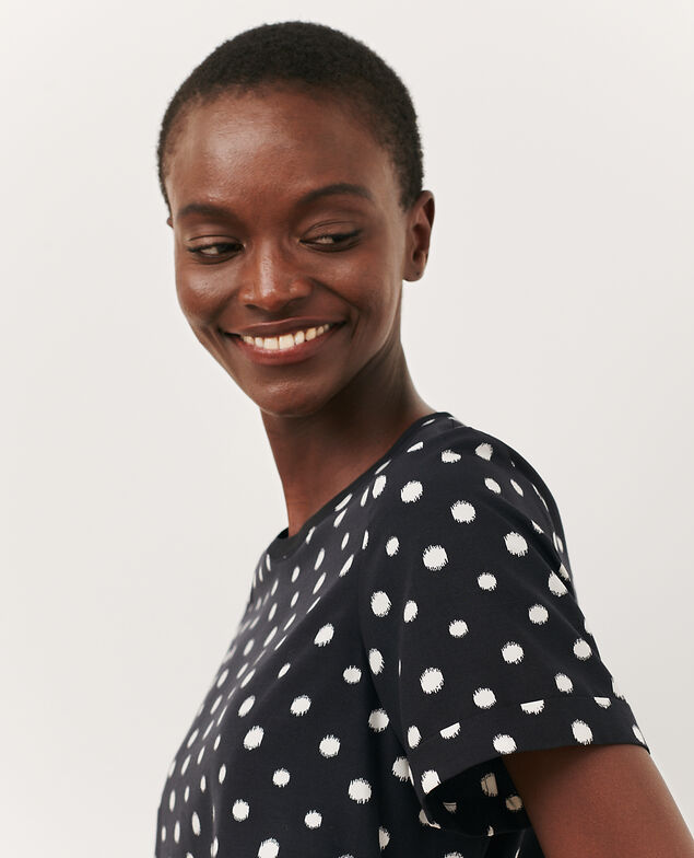 Camiseta con estampado de lunares 95 print black