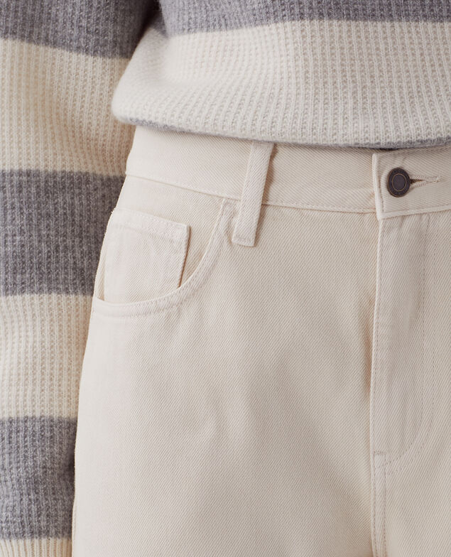 Jeans regular con vuelta ancha U300 natural