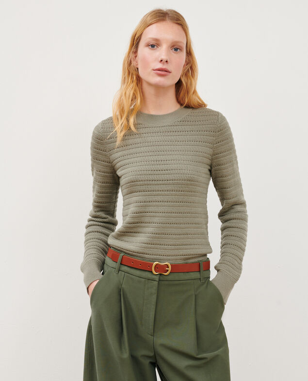 Jersey calado de lana merina 0560 vetiver 3sju091w21