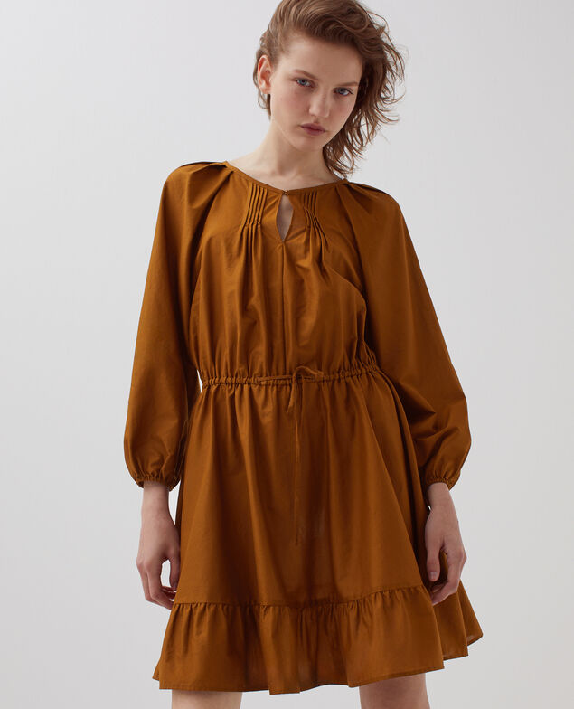 Vestido corto con mangas 3/4 I360 monks robe brown