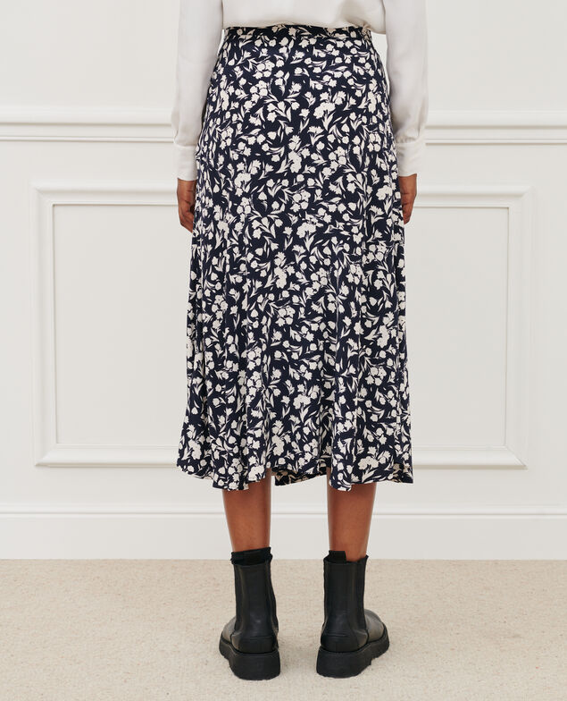 Falda larga estampada 8841 69 navy
