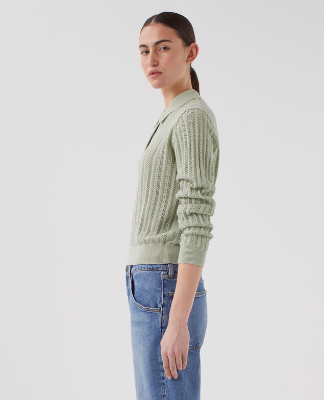 Jersey cuello polo de algodón U520 green