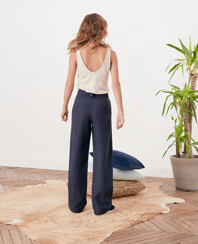 Pantalón ancho Navy