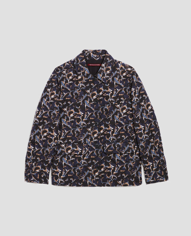 Chaqueta acolchada de algodón I686 new fl ikat navy