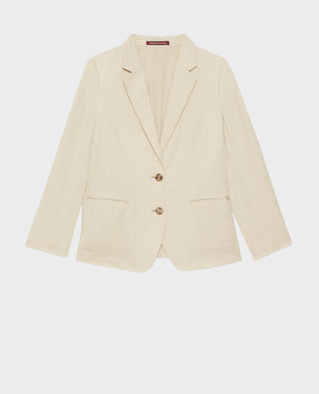 Chaqueta blazer de lino mezclado 0300 castle wall 3sja129f02