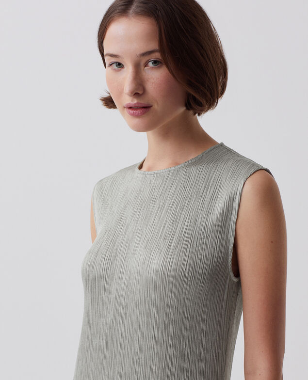 - Vestido largo con textura sin mangas J050 shadow gray