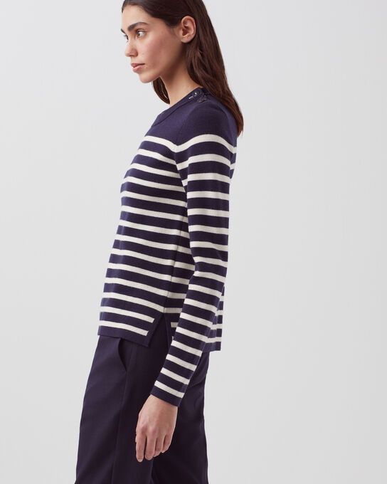 MADDY - Jersey marinero de lana merina 8875 69 NAVY STRIPES