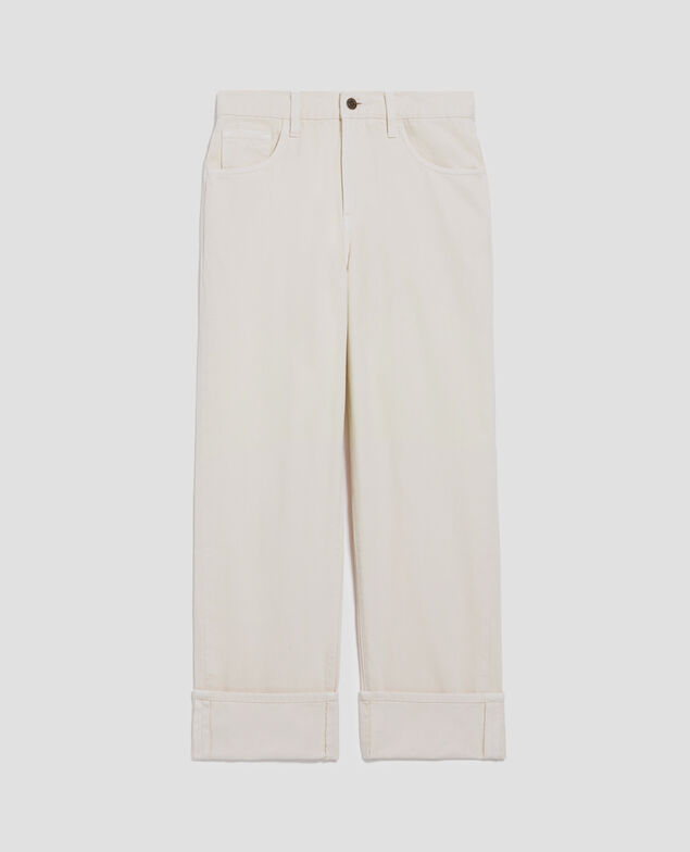 Jeans regular con vuelta ancha U300 natural