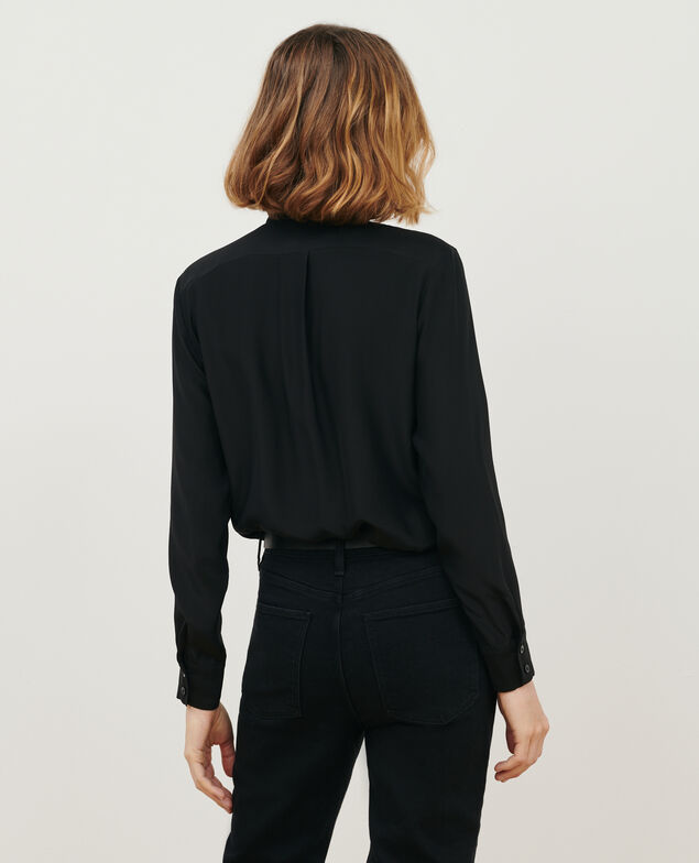 SIBYLLE - Camisa de seda Black beauty Loriges