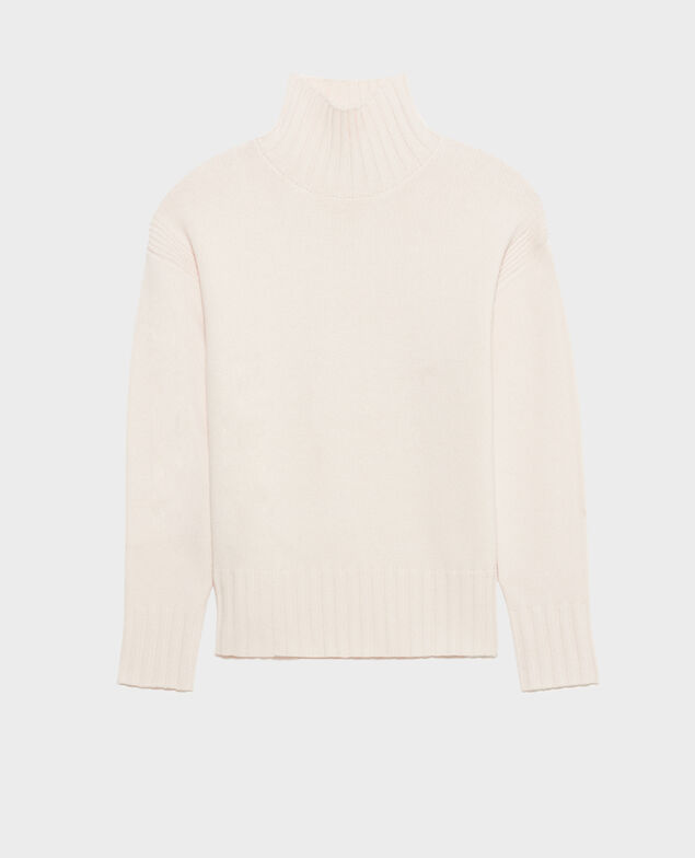 Jersey de lana virgen con cuello alto 8842 01 offwhite