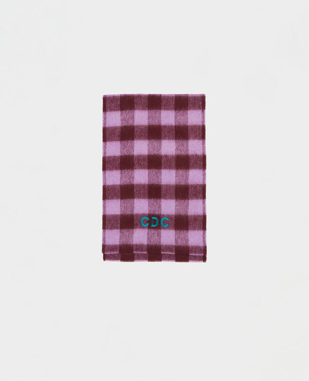 Maxi bufanda a cuadros Pastel lilac