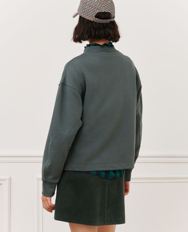 Sudadera de algodón 8817 58 darkgreen