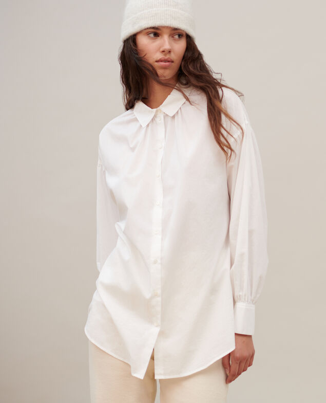 Camisa túnica de algodón 0007 white 3ssh283c01