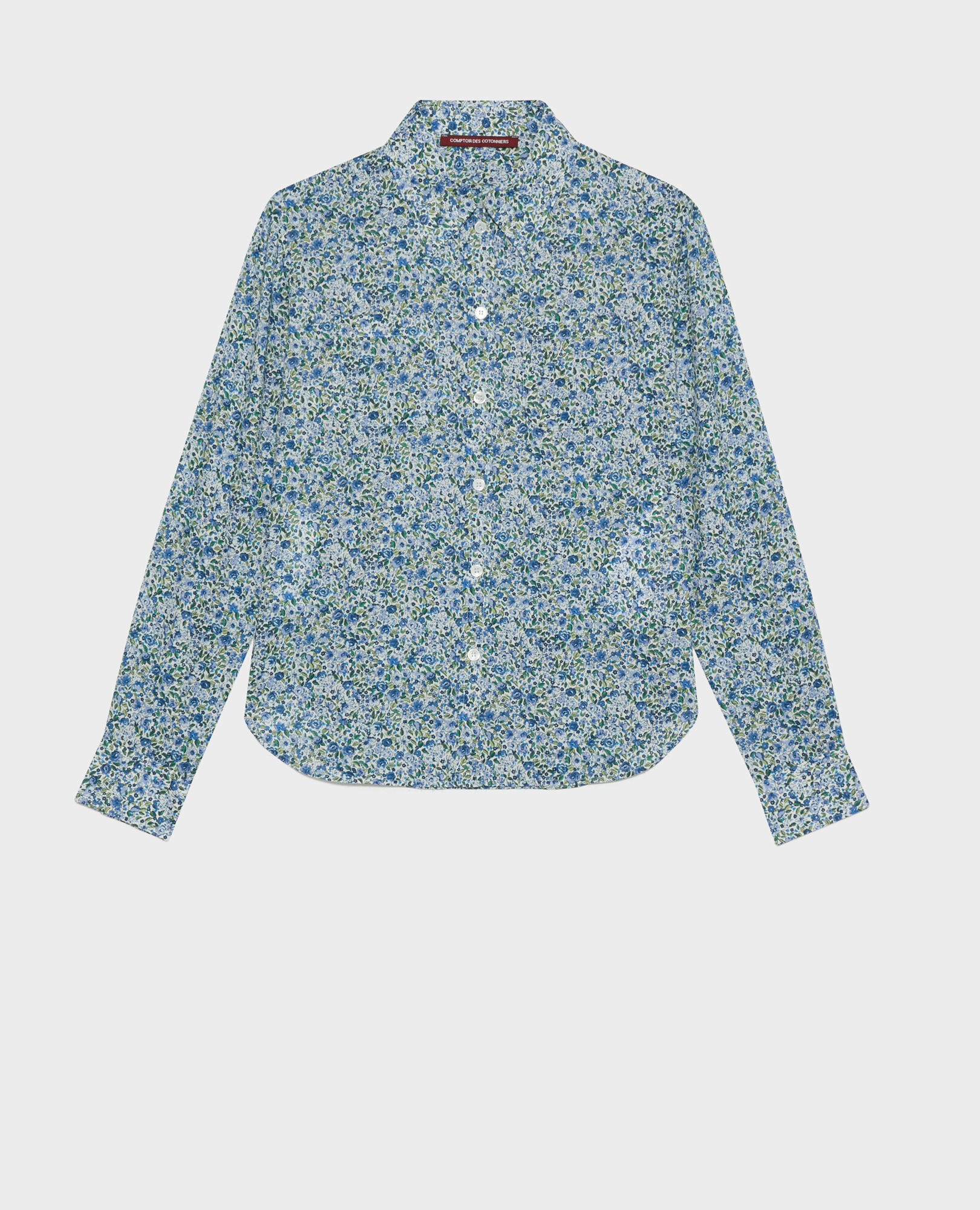 Camisa de algodón 92 print blue 2ssh312c01