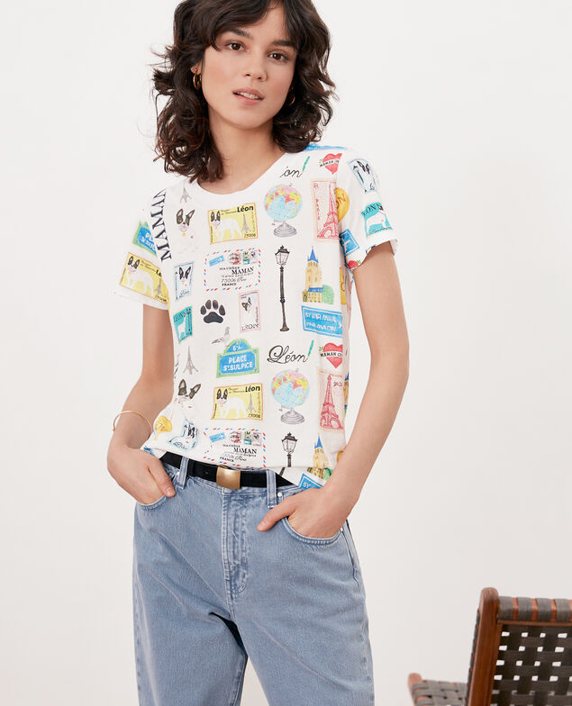 Camiseta Léon y París Off white