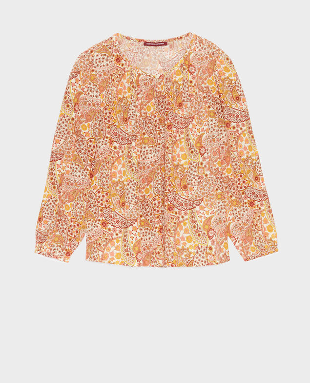 Blusa estampada fluida