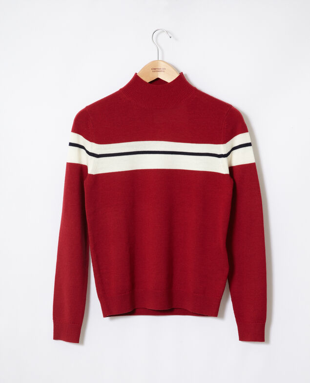 Jersey de lana merino Rojo