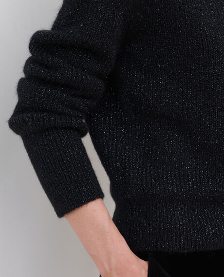 Jersey cuello polo de alpaca mezclada