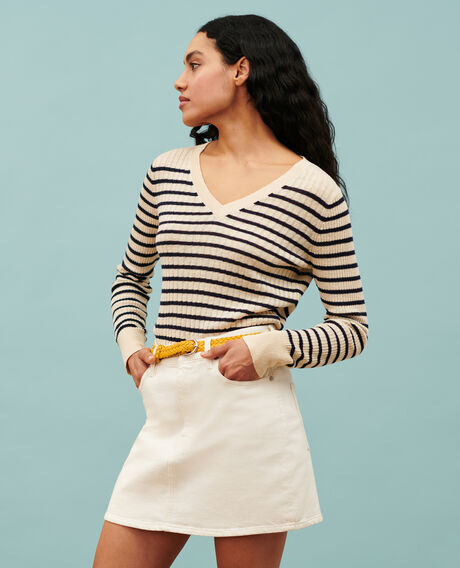Jersey de rayas de lino 0692 night_sky_stripes 3sju271l01
