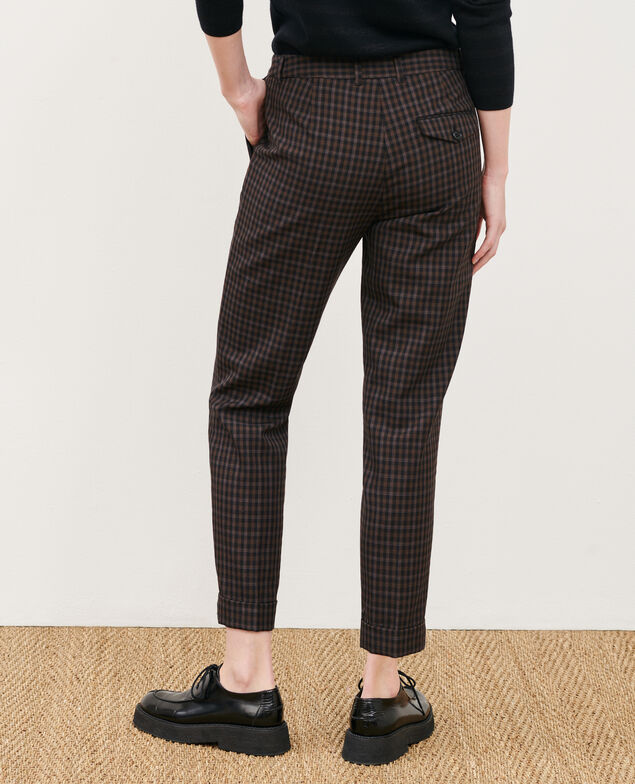 MARGUERITE - Pantalón cigarette 8865 34 brown check
