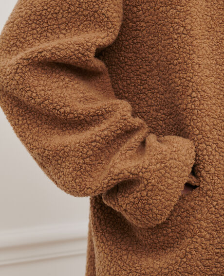 Abrigo largo de lana mezclada 8849 31 beige 2wcj012w08
