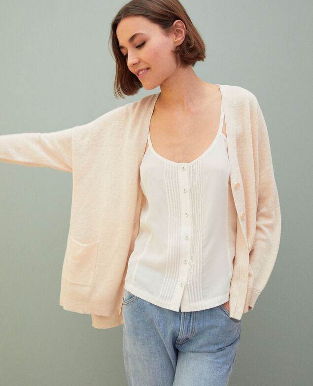 Cárdigan oversize Natural beige