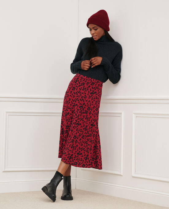 Falda larga estampada 8807 17 RED