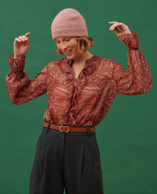 Blusa de manga larga de paño