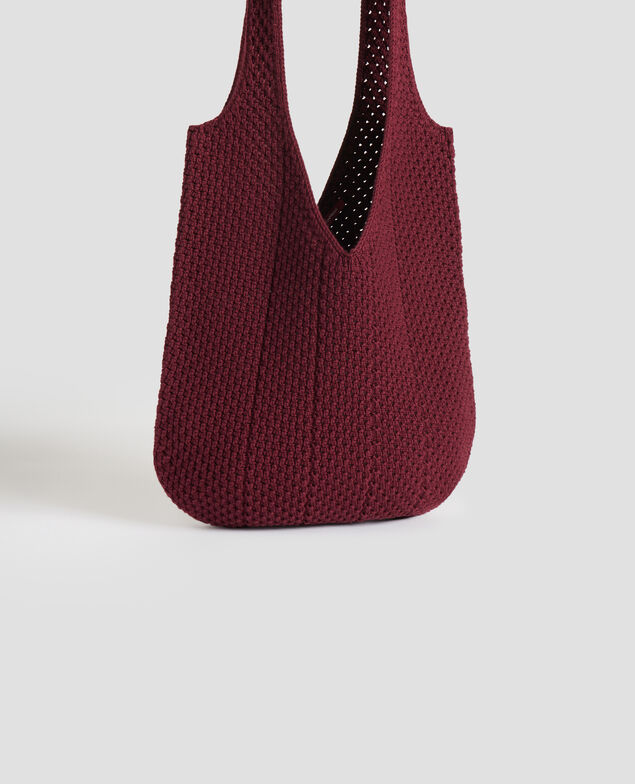 Bolso tote en crochet de algodón J380 decadent chocolate