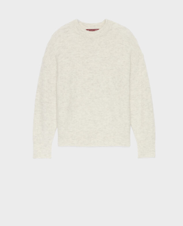 Jersey de alpaca mezclada A009 white knit