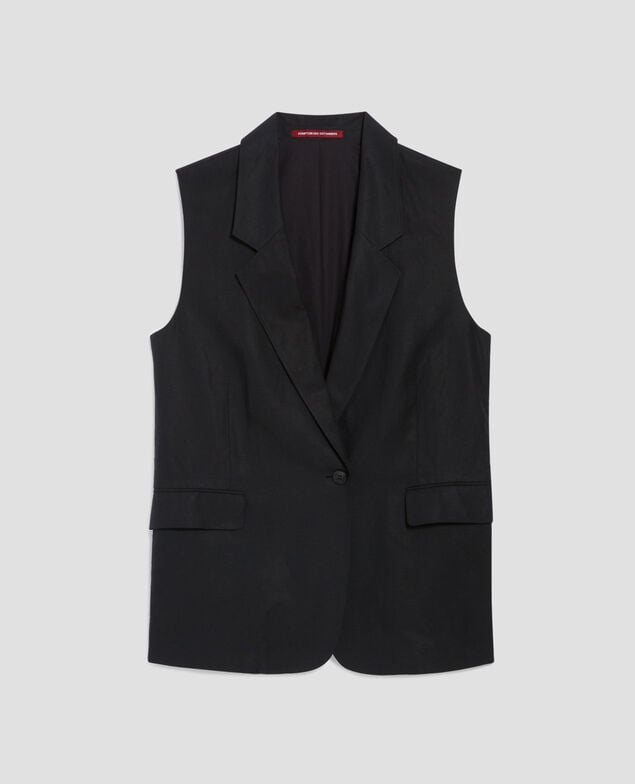 Chaqueta de traje sin mangas H091 black beauty