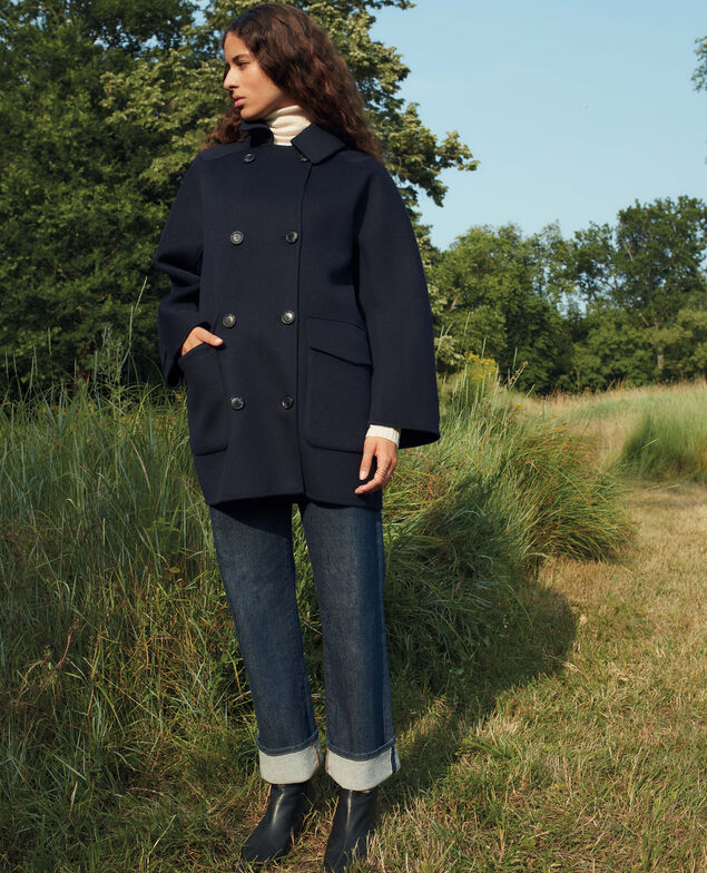 Chaquetón de doble cara de lana y cachemir 8841 69 navy 3wco021w02