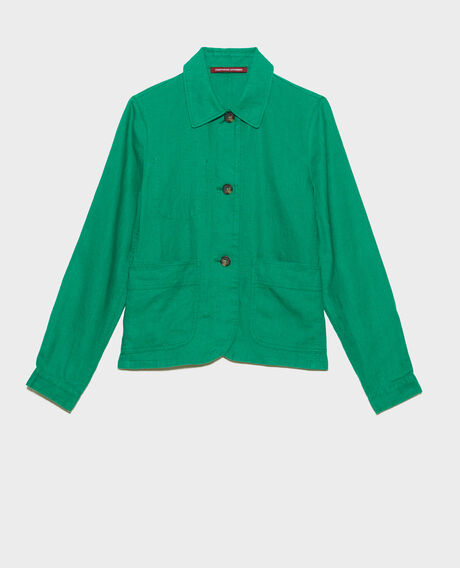 Chaqueta de lino 0542 pine green 3sja184f03