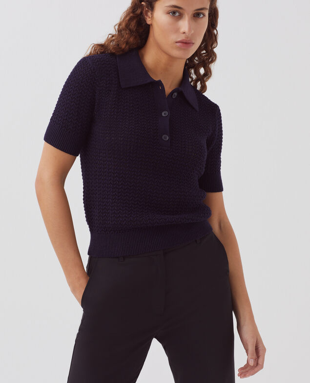 Jersey cuello polo de manga corta H694 baritone blue